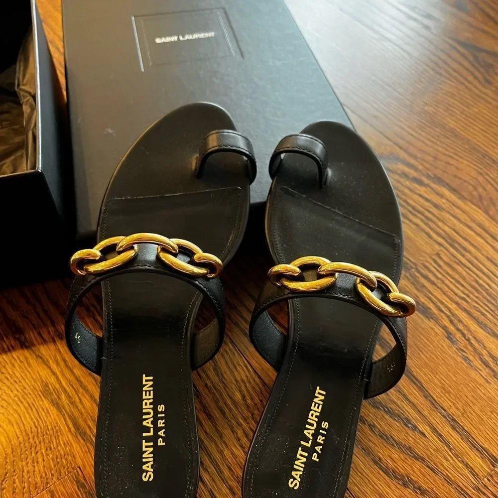Saint Laurent Women's Black Sandals - Picture 4 of 9
